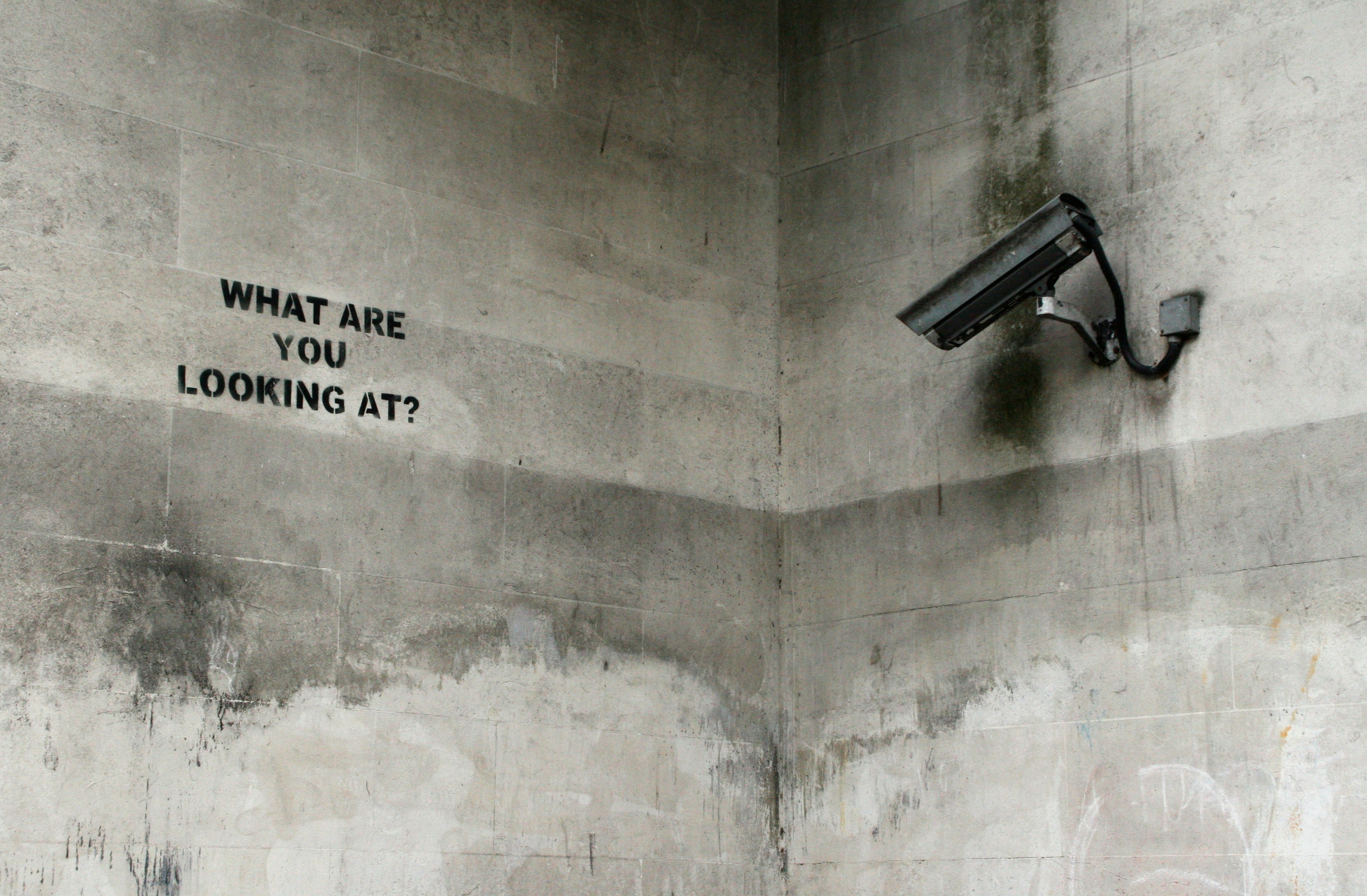 CCTV cameras mounted on building